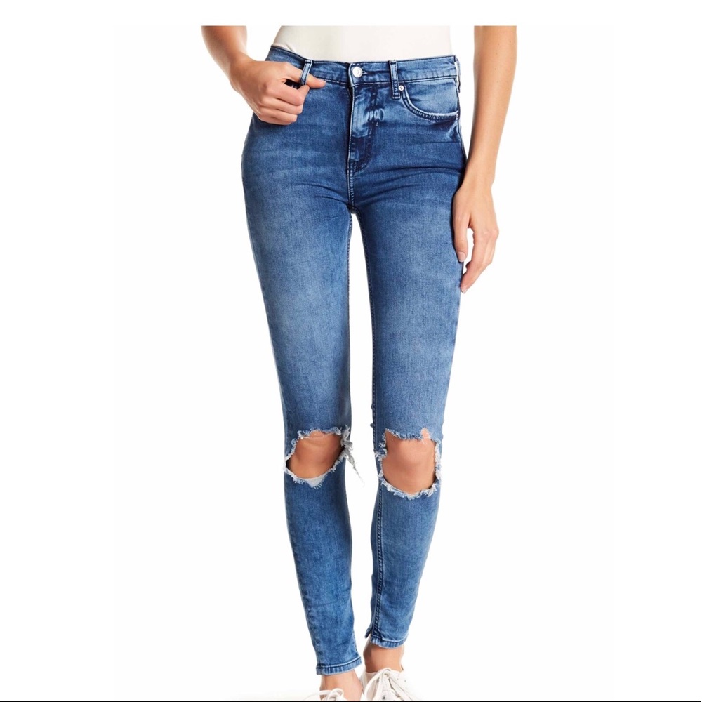 Free People | NWT Open knee skinny jeans